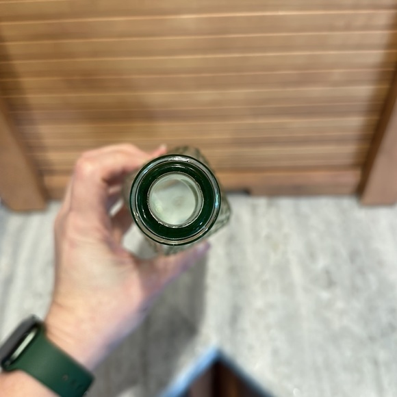 Vintage bottle green glass with hobnail bumps - Picture 3 of 3